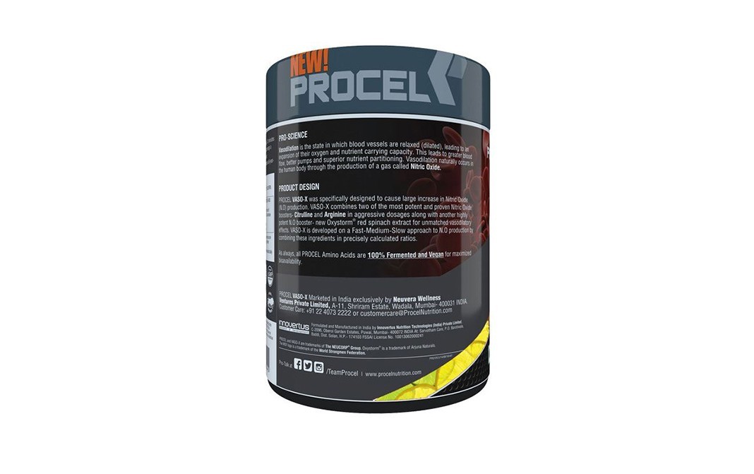 Procel Vaso-X Lemon-Lime Flavor    Plastic Jar  300 grams